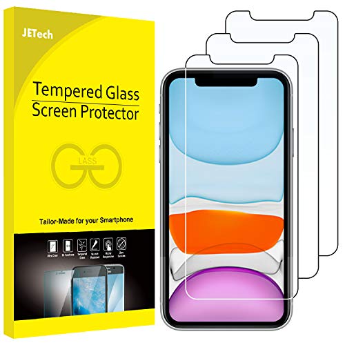 JETech Screen Protector for iPhone 11 and iPhone XR, 6.1-Inch, Tempered Glass Film, 3-Pack