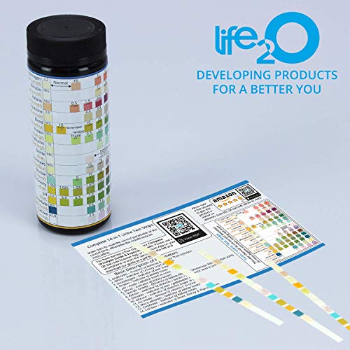 Comprehensive 14-in-1 Urine Test Strips 100ct | Urinalysis Dip-Stick Testing Kit | Ketone, pH, Blood, UTI, Protein | Keto Alkaline Diet, Ketosis, Kidney Infection & Liver Function | Free e-Book Inside