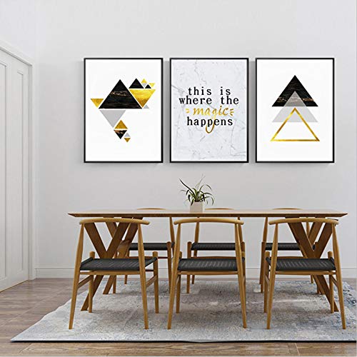 Affiches moderne abstrait géométrique triangles pour décoration murale salon