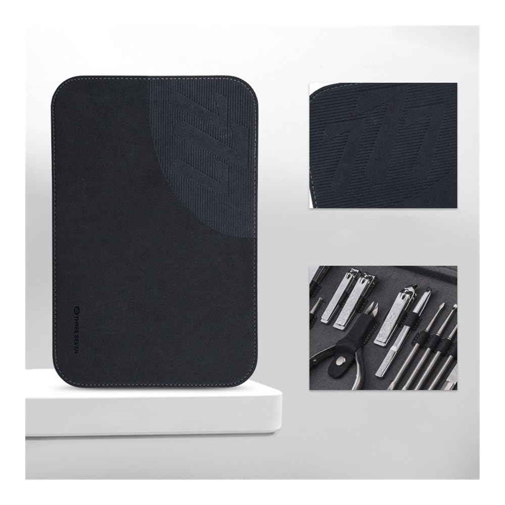 Set di tagliaunghie, set manicure per uomo, kit professionale per unghie, set di tagliaunghie, 13 pezzi, kit per la cura delle unghie in acciaio inossidabile, kit per pedicure da uomo con tagliaunghie