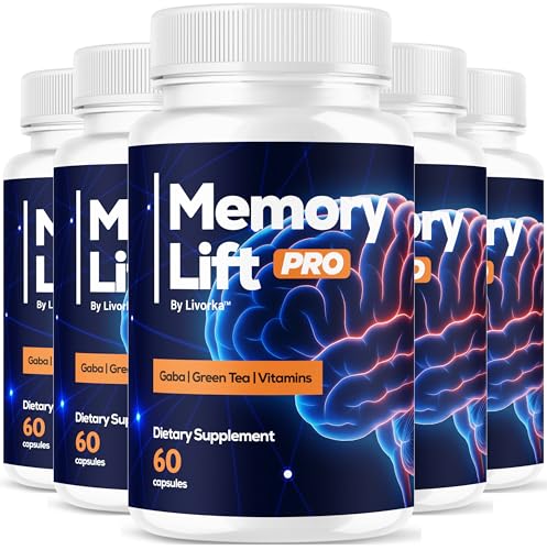 (5 Pack) Memory Lift Pro Supplement Capsules - Official Memory Lift Pro Brain for Your Brain Supplement, MemoryLift Pro Pills, Memoryliftpro All Natural Support Wellness & Health Support, 300 Capsules