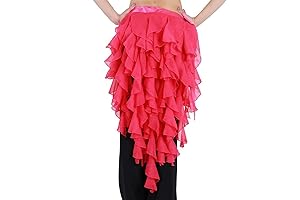 Enchanting Pink Belly Dancing Skirt: Experience Exuberant Rhythms with Every Swirl