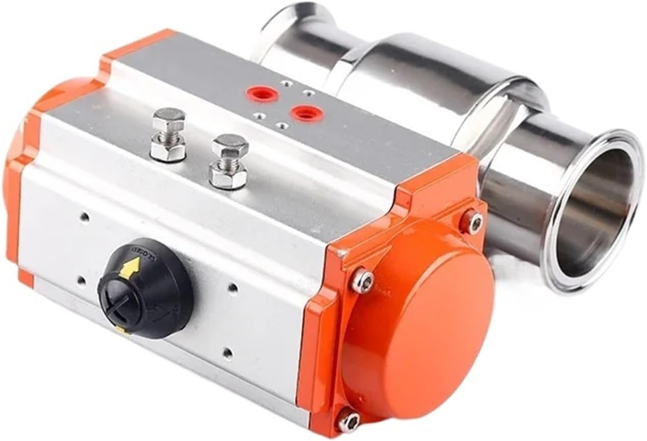 19-108mm Pipe 1.5" 2" -4" Tri Clamp 304 316L Stainless Steel Sanitary Ball Valve With Pneumatic actuator Homebrew(45 AT63,304_TRI CLAMP)