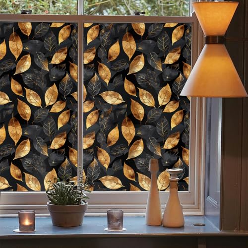 Vinilo Decorativo Ventana 40x300 cm Negro Dorado miniatura 3