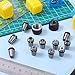 19 Pack Spring Collet Set ER11 Collet Set Er11 A M14 Thread Collet Clamping Nuts Precision Workholding Collets for CNC Engraving Machine and Milling Lathe Chuck Tool, 1.0mm-7.0mm and 1/4, 1/8