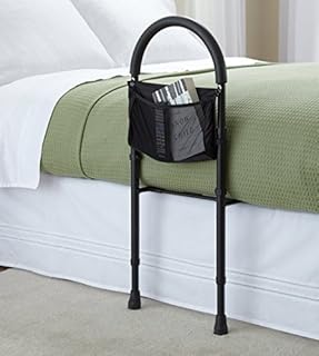 Elite Care Safety bed rail mobility aid adjustable in height with useful storage pocket
