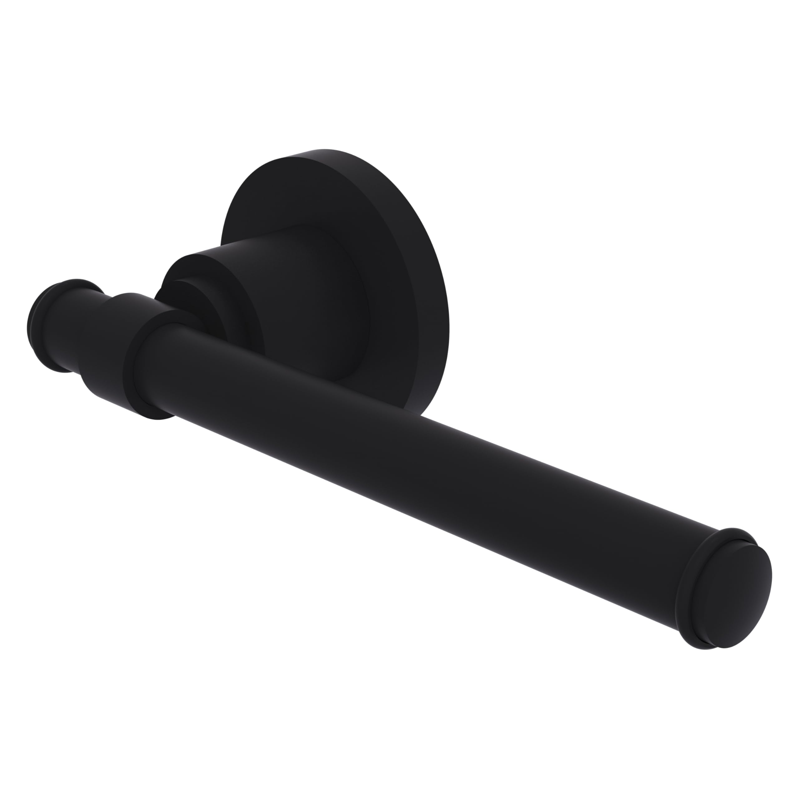 Allied Brass WS-24E-BKM Washington Square Collection Euro Style Tissue Toilet Paper Holder, Matte Black