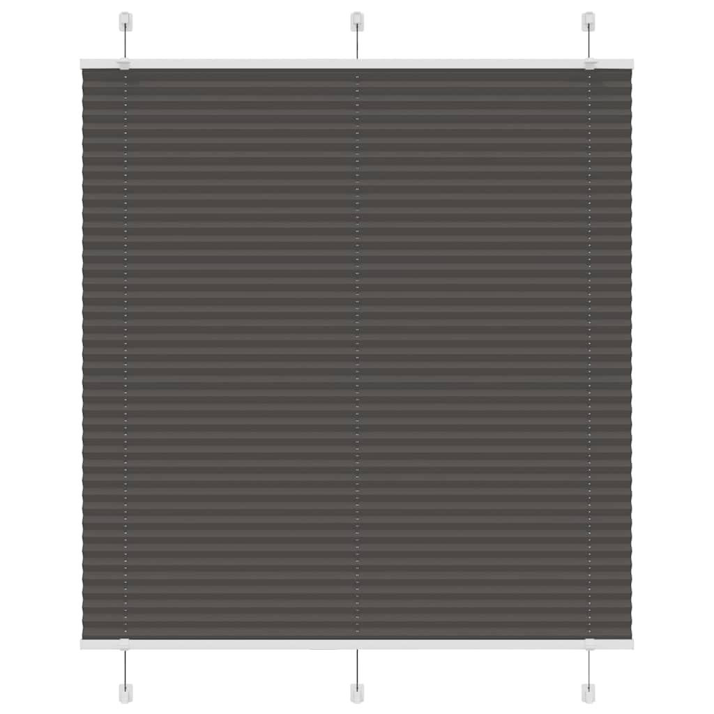 Store plissé Noir 115x100 cm Tissu Polyester Largeur 114,4 cm avec Montage sans perçage Store vénitien occultant tamisant pour fenêtre Baie vitrée Chambre Bureau