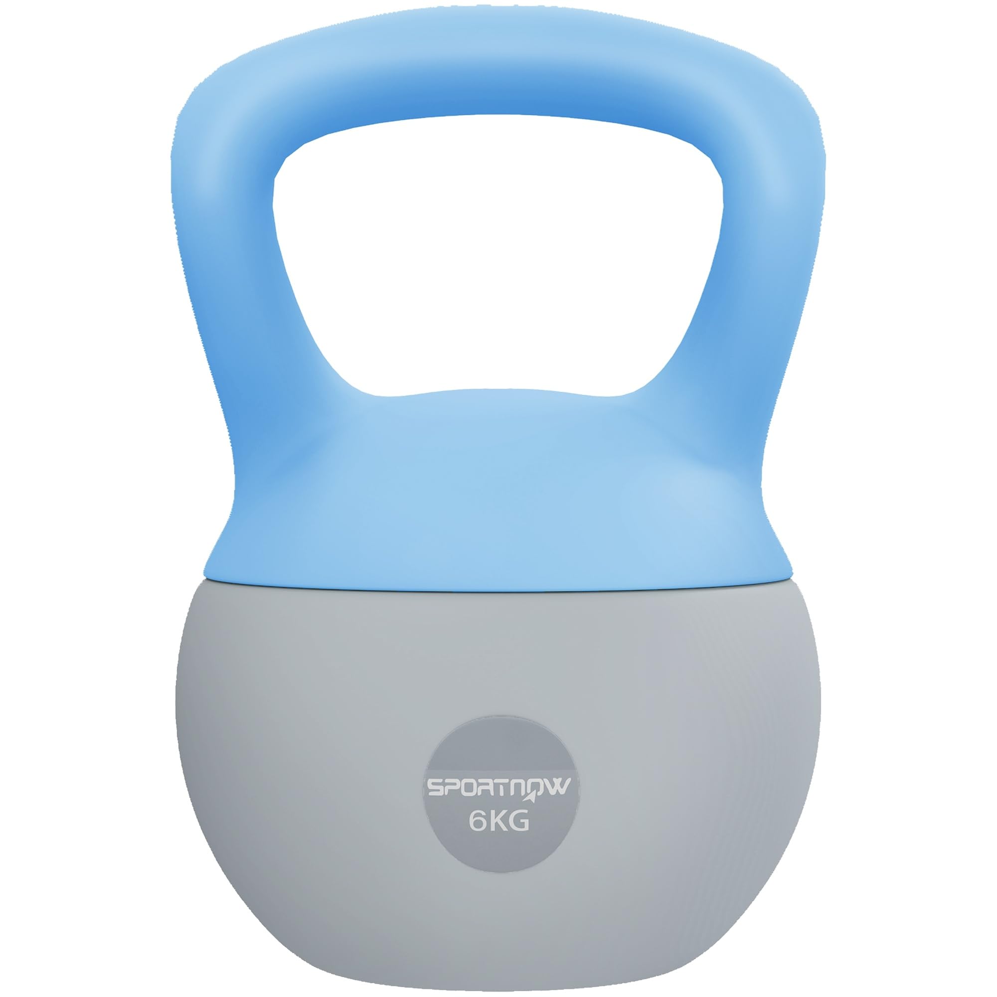 SPORTNOW 4/6/8/10/12kg Soft Kettlebell with Non Slip Handle Grey | Kettle Bell, Home Gym, Weight Lifting, Strength Training