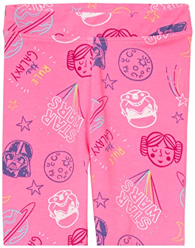 Image of Amazon Essentials Disney | Marvel | Star Wars | Frozen | Princess Girls and Toddlers' Cotton Stretch Leggings, Multipacks