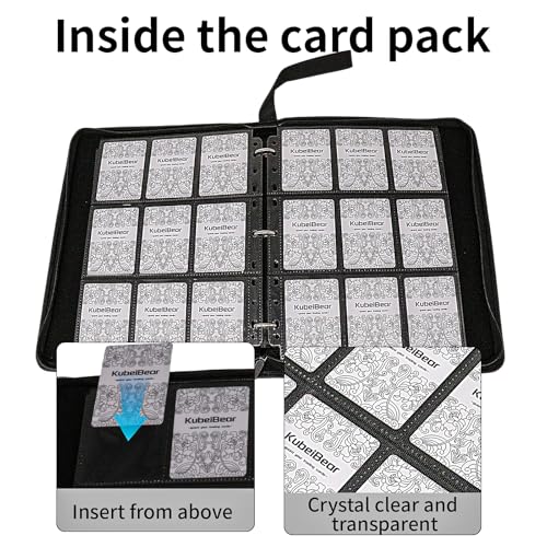 Image of Card Binder - 720 Capacity, Zippered Trading Card Holder for MTG, Sports & Collectible Cards - Acid-Free, Durable & Travel-Friendly Storage (Red dots, 9 Pocket)