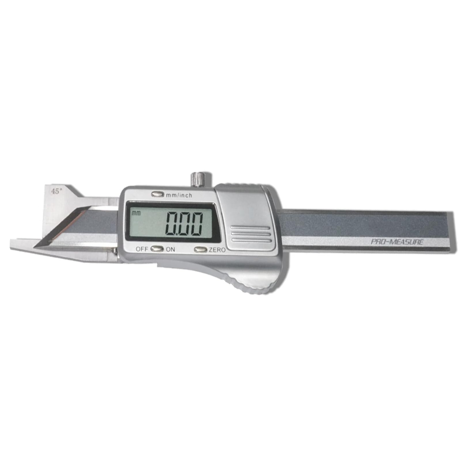 Digital Chamfer Gage Ruler, Electronic Chamfering Measuring Tool, Measure 45° Chamfer Dimension, Stainless Steel, Resolution 0.01mm, Range 0-10mm