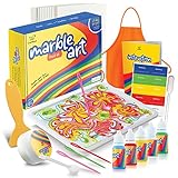 CraftBud Arts and Crafts for Kids Ages 8-12 Girls & Boys, Water Marbling Paint Kit for Kids, Great...