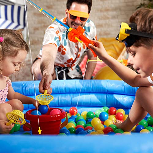 Trounistro 9 Pack Magnetic Fishing Toy Pole Magnet Fishing Rods Fishing Bath Toy Game Fishing Rod For Magnetic Fishing Games For Kindergarten Preschool Boys Girls #TOP3