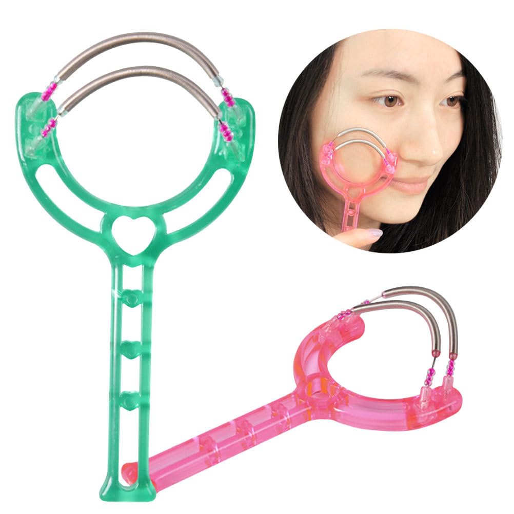 FOMIYES 2pcs Face Hair Removal Device Plucker Hair Remover Roller Hair Remover Facial Hair Remover for Women Face Chin Spring Hair Remover Spring Threader Epilator Tool Spring Hair Removal