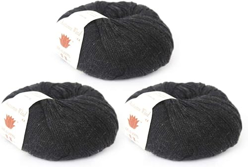 Miniatura 1 de Hilo de ganchillo de mezcla de algodón y cachemira suave al tacto cómodo para chaleco sombrero suéter y muñeca pequeña 1 bola 03