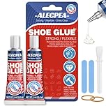 ALECPEA Shoe Glue Repair Gel - 2 Pack (29.5g) - Super Strong Waterproof Adhesive for Sneakers, Leather & Rubber Soles - Professional Fix Kit with Sanding Sticks & Rubber Bands