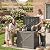 ATMELT 35 Gallon Waterproof Resin Deck Box, Outdoor Lockable Storage Bins Container Container for Patio Cushions Garden Tools Delivery Box, Grey