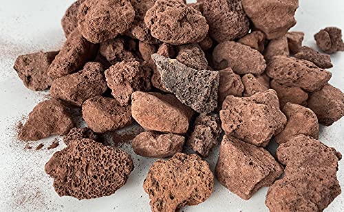 Barbecue Pit Natural Lava Rocks for Gas Grill Barbeque and Tandoor Red (1, 3-5 Inches)