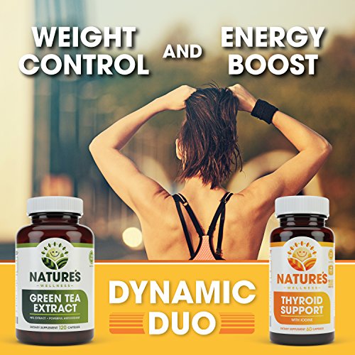 Thyroid Support Complex With Iodine For Energy Levels, Weight Loss, Metabolism, Fatigue & Brain Function - Natural Health Supplement Formula: L-Tyrosine, Selenium, Kelp, Bladderwrack, Ashwagandha, Etc #TOP3