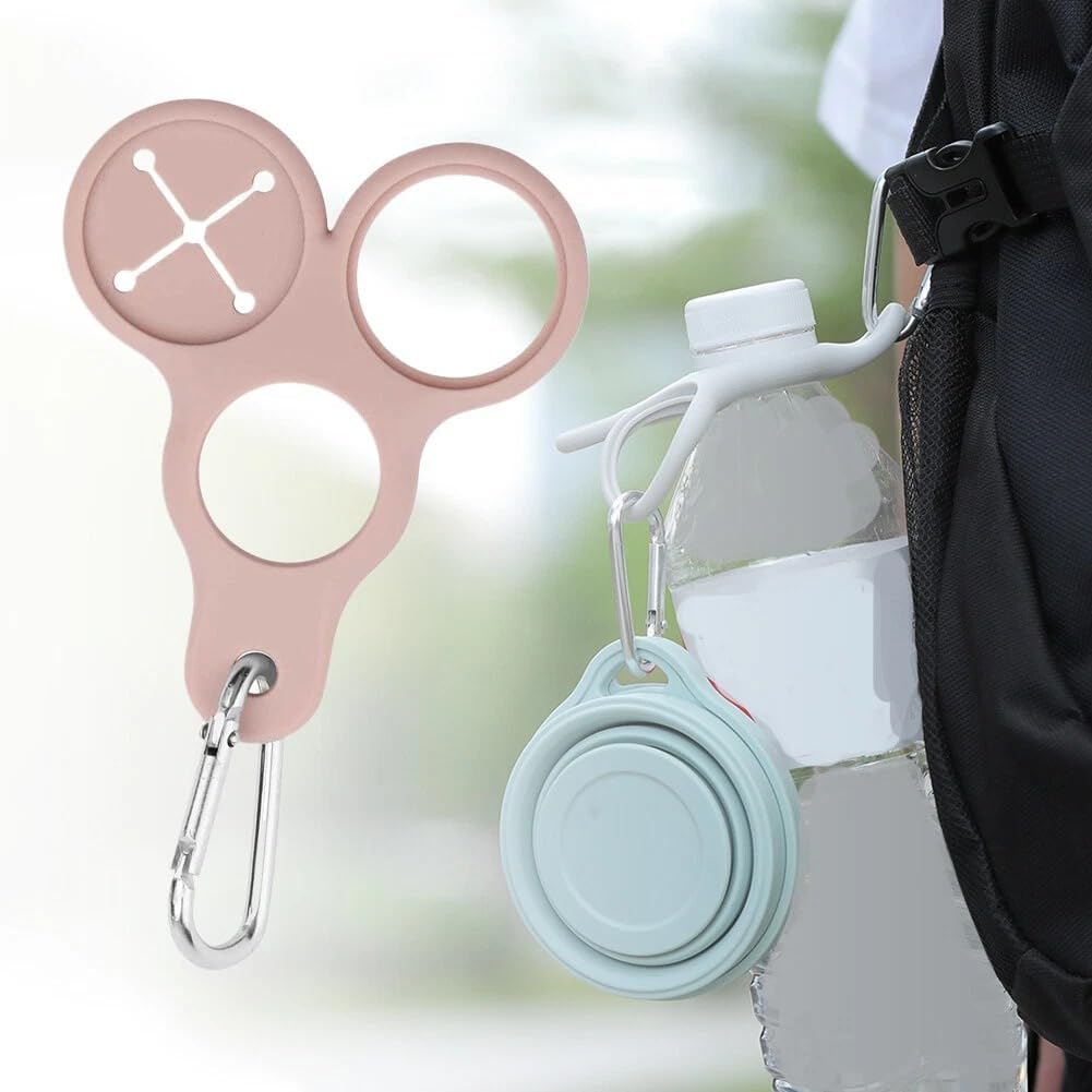 1Pc Water Bottle Clip Silicone Water Bottle Carrier with a Carabiner Hook Clip Portable and Ideal for Outdoor Activities Such as Hiking, Trekking, Camping, and Backpacking (Multicolor)-image-49
