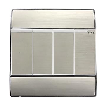 Sparklite 6 am 4 Modular Switch with Plate for Furniture and 3X3 Metal and PVC Box Use (Pack of 1 Pcs)