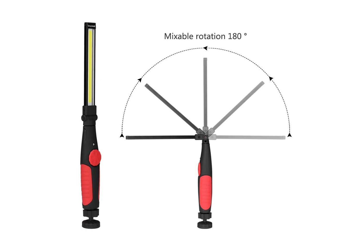Torcia Lavoro Portatile FARNEED A LED Ricaricabile Con Calamita E Supporto Regolabile