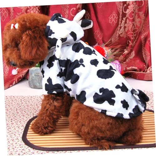 Disfraz para perro con diseño de vaca tamaño S miniatura 4