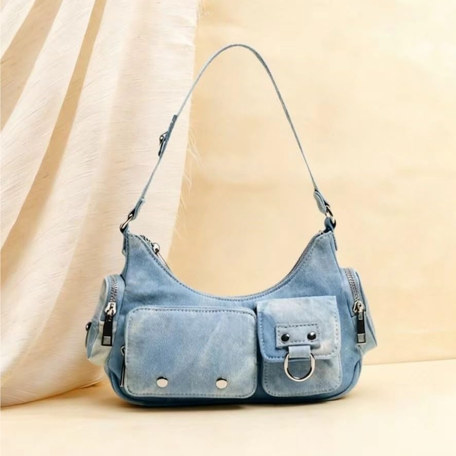 Sac à aisselles dumpling denim résistant pour ne plus perdre vos clés - 2
