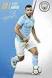 Poster Poster de football - Manchester City - Aguero 17/18 - Dimensions : 61 x 91,5 cm + 1 poster de 61 x 91,5 cm