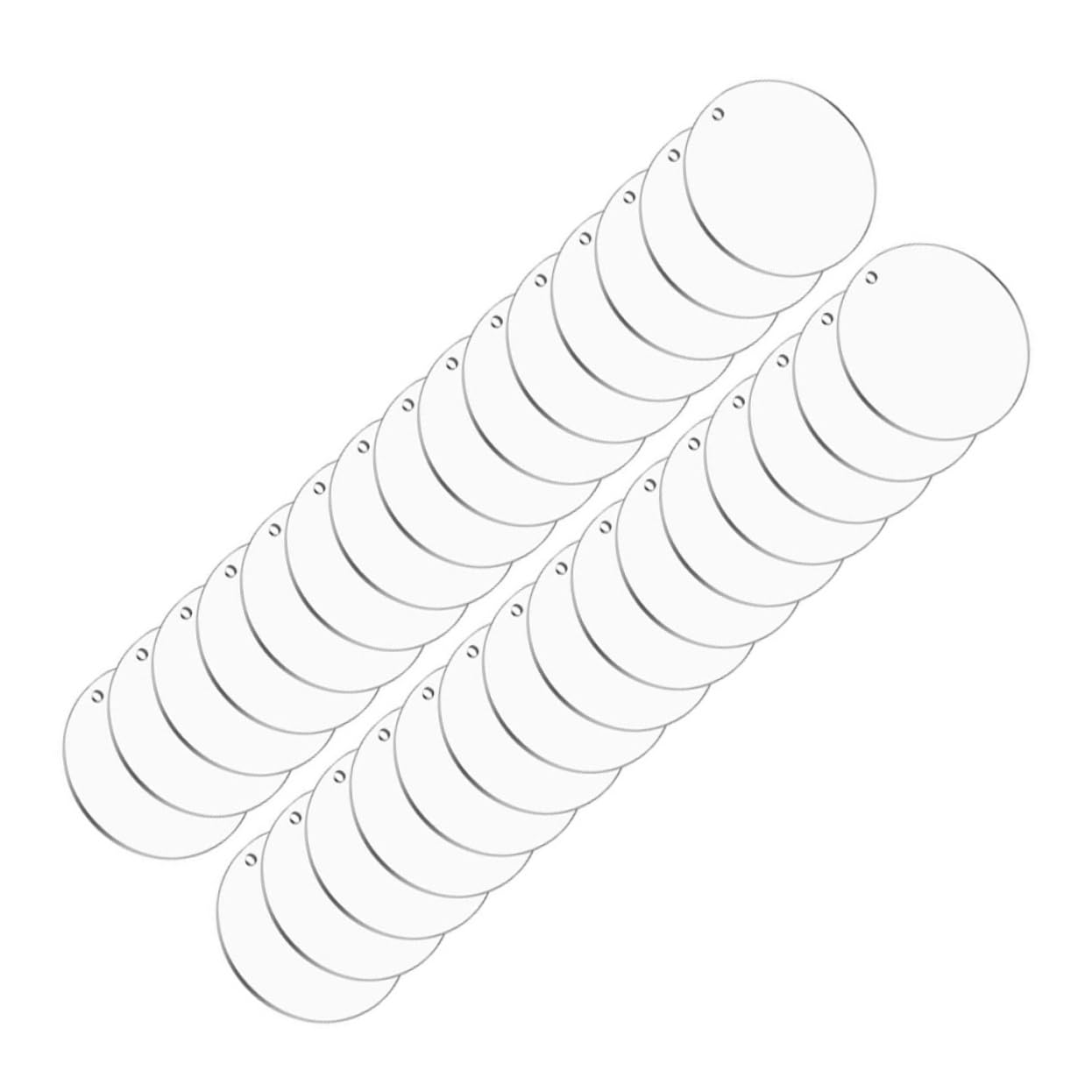 Lurrose 5 Set Portachiavi in ​​Acrilico Portachiave Portachiavi da Appendere Multi Attrezzo Portachiavi A Scomparsa Chiaro Portachiavi A Trasferimento Termico 30 Pezzi * 5