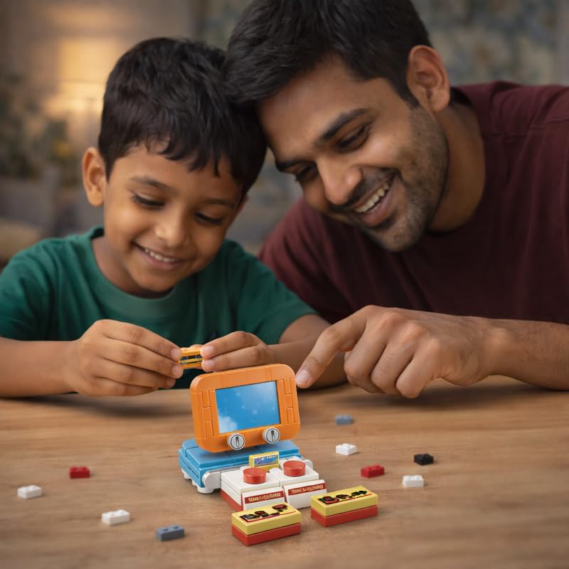 Image of STEM Home Appliance Computer Building Blocks Set (104 Pcs) | DIY Kitchen & Pretend Play Toy for Kids 6+ Years (Boys & Girls) | Educational Role Play Creativity Toy