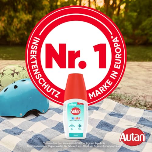 Autan Kids Pumpspray, Effektiver Insektenschutz gegen Mücken und Zecken, Mückenschutz, Travel Essentials, 1er Pack, 100 ml