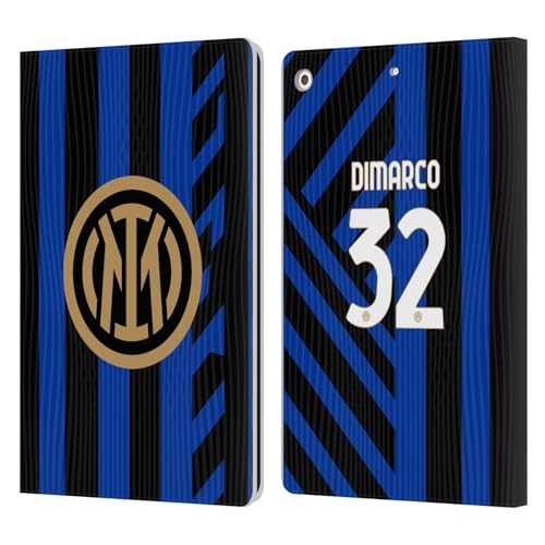 Head Case Designs Officially Licensed Inter Milan Federico Dimarco 2024/25 Players Home Kit Leather Book Wallet Case Cover Compatible with Apple iPad 10.2 2019/2020/2021