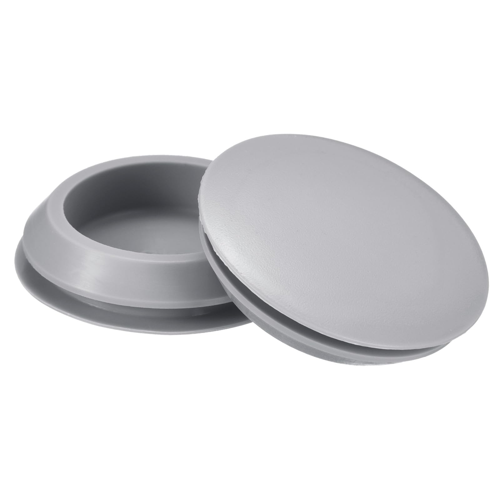 QUARKZMAN 2 szt. silikonowe zatyczki, gumowe okrągłe otwory zatrzaskowe 50 mm, wodoodporne zaślepki na rury metalowe, wkładki do zaślepek meblowych, wkładki do zaślepek na czapki, szare