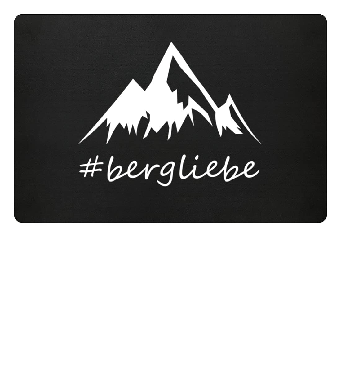Paillasson Bergliebe noir 60x40 cm tapis d'entrée montagne
