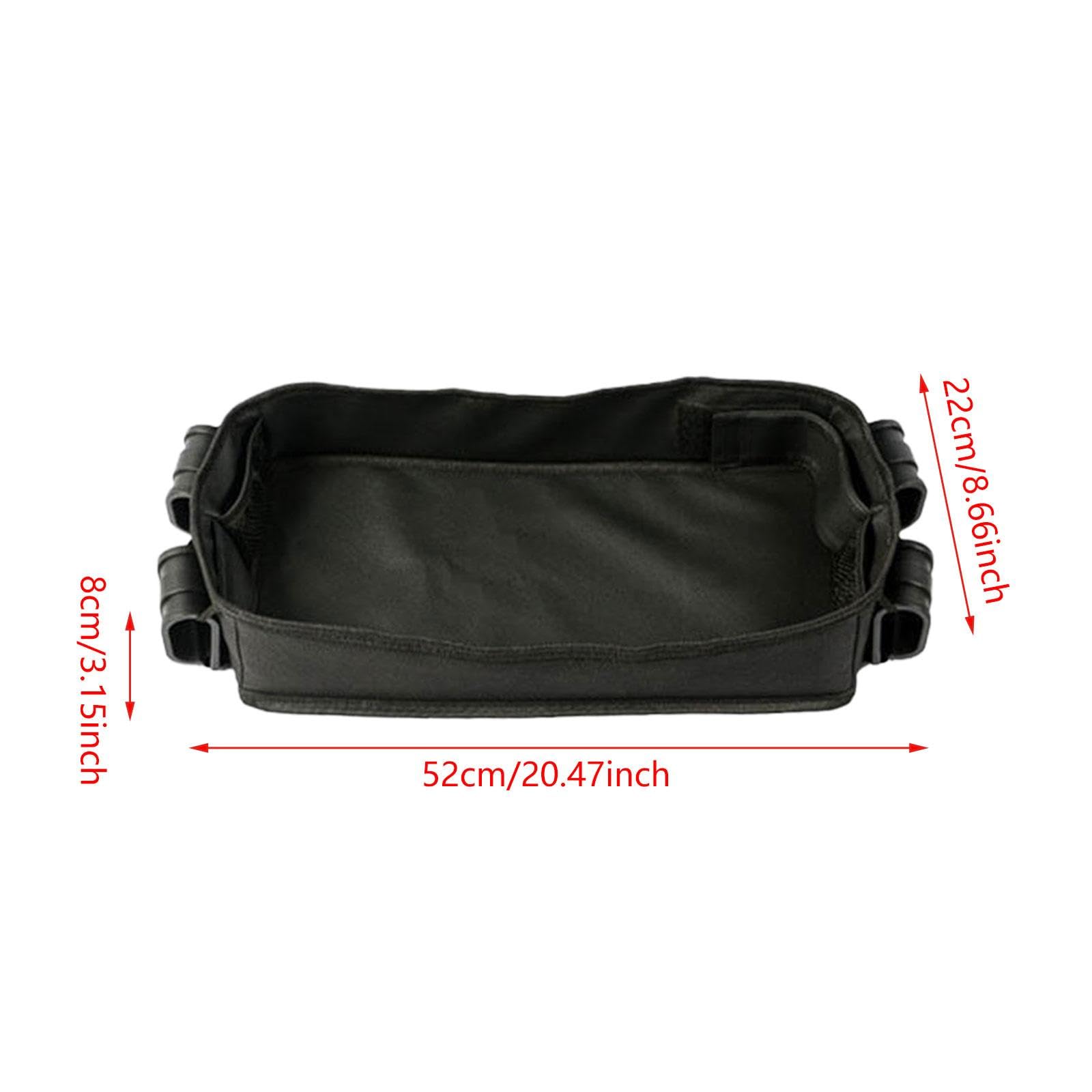 Snacktablett für Kinderwagen, Ideal für Snacks Und Aktivitäten, Leicht zu Reinigen, Doppelseitig, Aus PU, Praktischer Organizer für Kinderwagen, 52cmx22cmx8cm