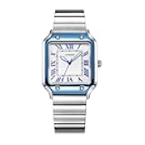 Classic Square Watches for Men with Roman Numerals Casual Watch