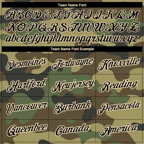 Custom Camouflage Baseball T Shirts Cream Black Personalized Baseball Jerseys Printed Name Number Logo Customize Sports Uniform for Men Women Youth - Thumbnail 5