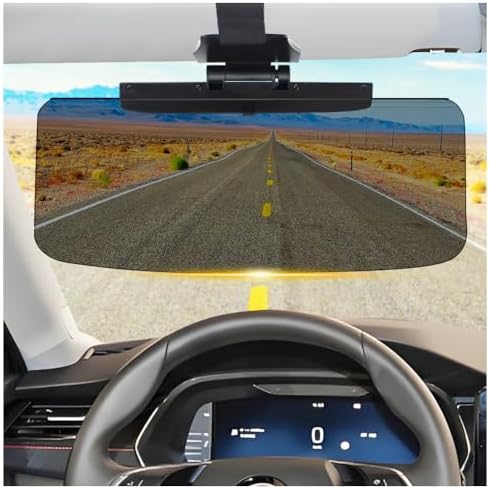 2025 Oversized Sun Visor Extender for Car,Movable Lens+180°Adjustable Sun Visor Car for Multi-Angled Strong Light Blocking,Universal Car Sun Shield Safe Driving Qithout Glare