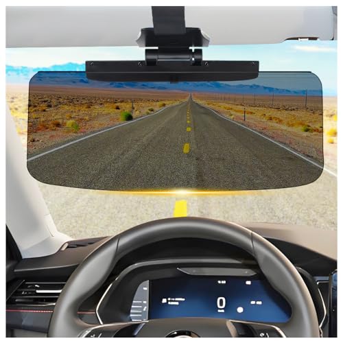 2025 Oversized Sun Visor Extender for Car,Movable Lens+180 Adjustable Sun Visor Car for Multi-Angled Strong Light Blocking,Universal Car Sun Shield Safe Driving Qithout Glare