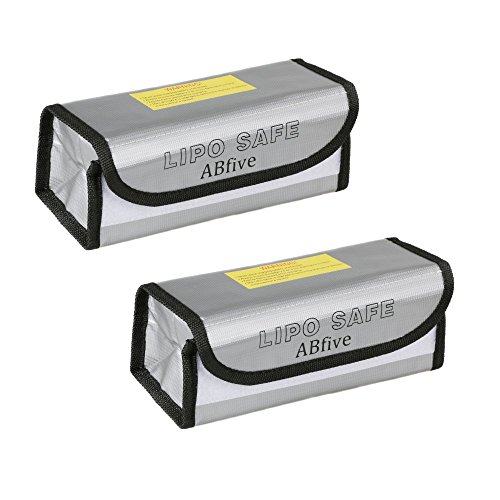 ABfive 2pcs Lipo Battery Fireproof Explosionproof Bag Storage Guard Safe Pouch for Charge Storage