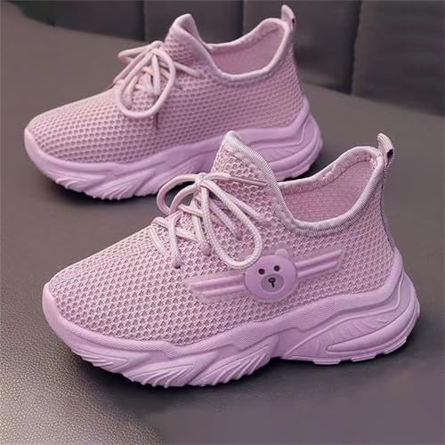 Childrens Mesh Breathable Sneakers Outdoor Running Sport Shoes Lace Chunky Sole Boys Girls School Sneaks Lightweight2