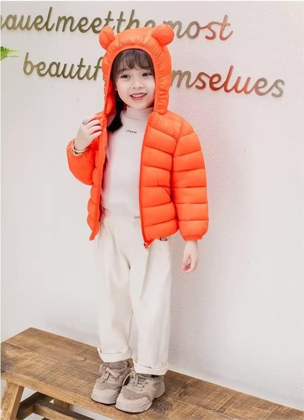 Winter Coats Puffer Padded Jacket for Toddler Boys Girls Kids Light Outwear Cute Bear Ears with Hoods Clothing - Image 6