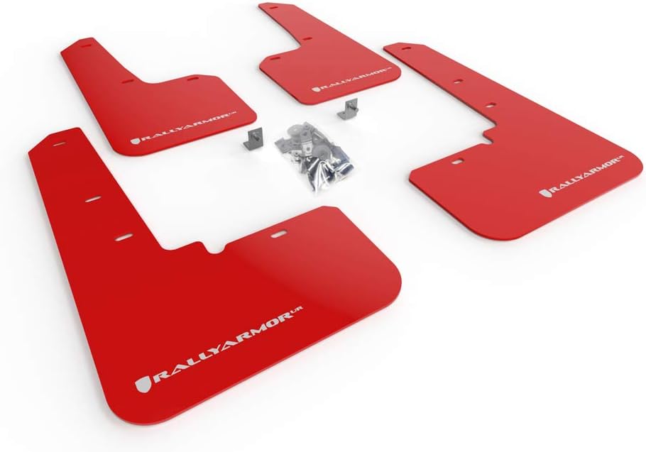 Rally Armor UR Red Mud Flap w/White Logo FITS 20+ Subaru Outback MF66-UR-RD/WH
