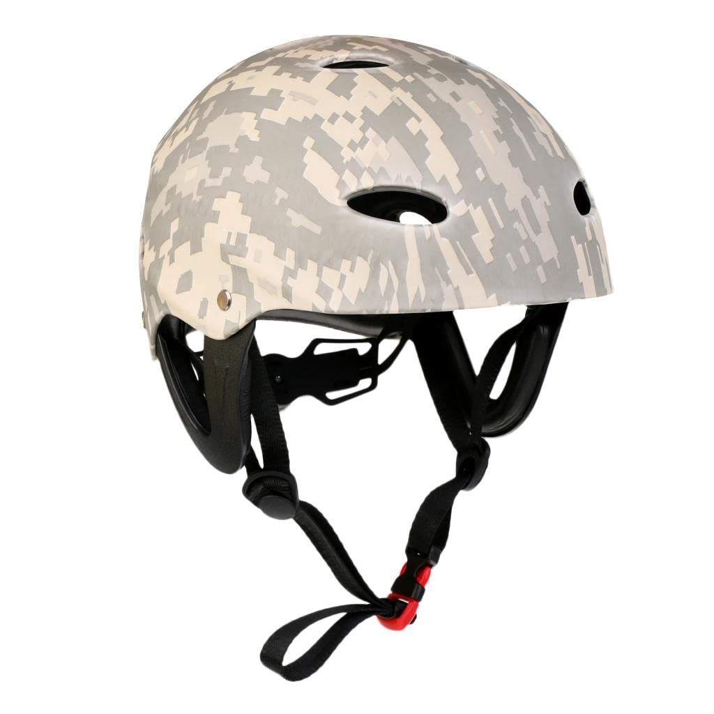 Casquette Rigide de Sécurité pour Kayak et Canoë pour Sports Adultes, Casque de sécurité réglable pour Sports Nautiques, pour Kayak, canoë, Rafting, Bateau, Gris, L