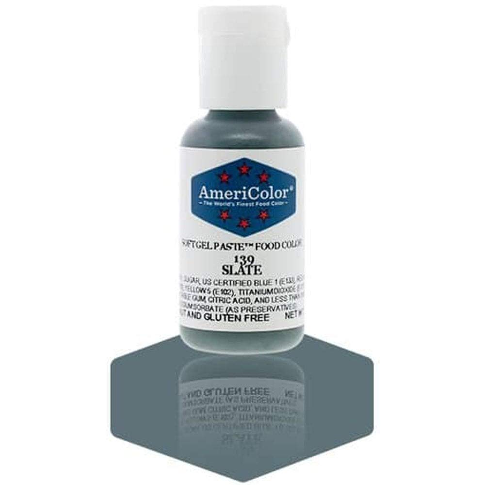 AmeriColor, Slate, 0.75 Ounce Bottle, Soft Gel Paste Food Color