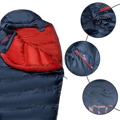 Ultralight Mummy Down Sleeping Bag 650 Fill Power Duck Down Suits for 32 Degree F for Camping Hiking Backpacking miniatura 3