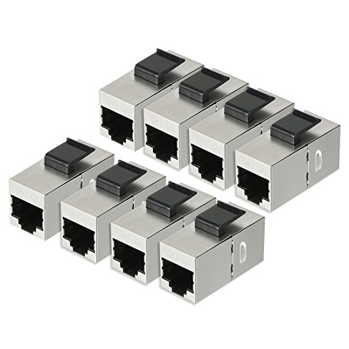 uxcell 8 Packs CAT 6a Keystone Jacks RJ45 Couplers miniatura 1