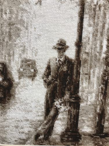 Riolis 1611 - Old Photo. Waiting - Counted Cross Stitch Kit 10.25"X15" Zweigart 14Ct. White Aida 8 Colors #TOP2